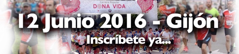 Cartel de la Carrera Dona Vida Gijón 2016